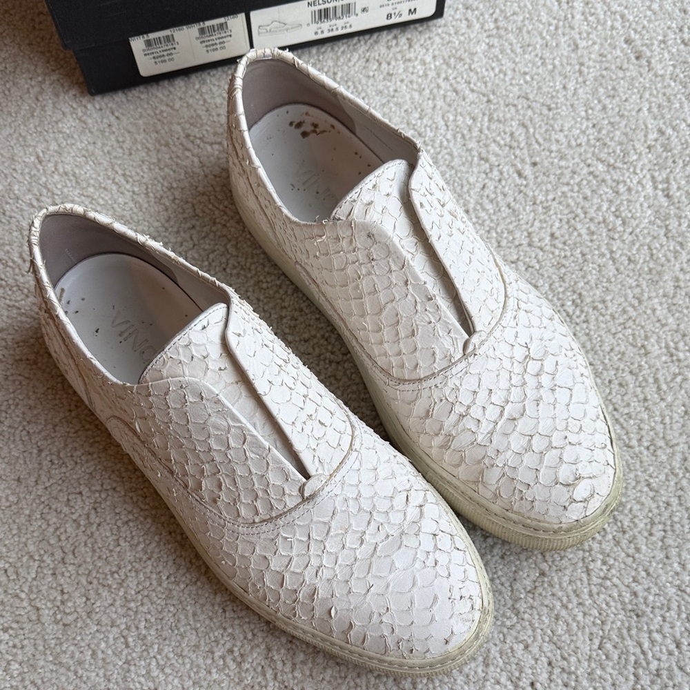 Vince Nelson White Python Sneakers - image 2